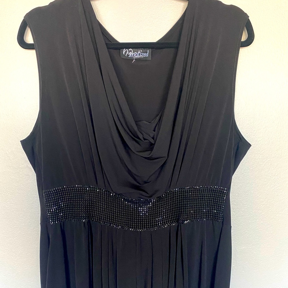 Black Knee Length Sleeveless Stretchy Dress by Hypnotized - Picture 2 of 8